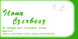 ilona czirbesz business card